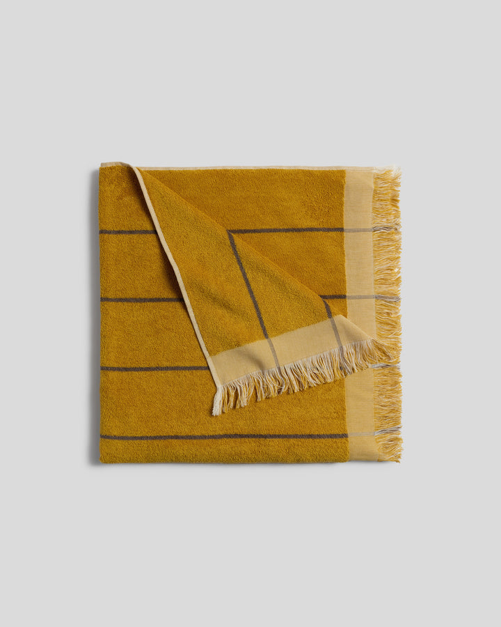Bayside Beach Towel - FINAL SALE (Marigold with Warm Grey)